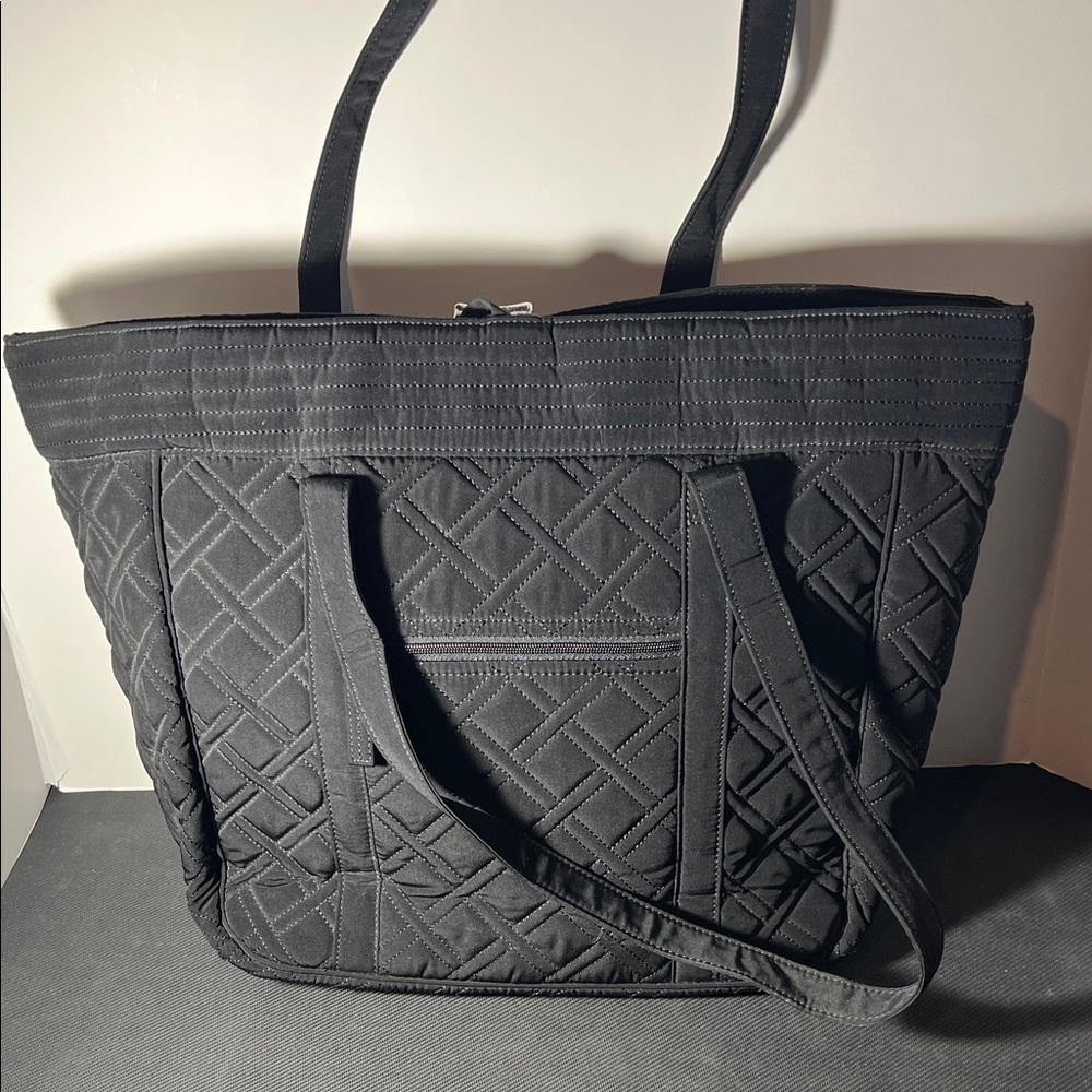 Black Vera Bradley  Quilted Tote Bag - Picture 2 of 8
